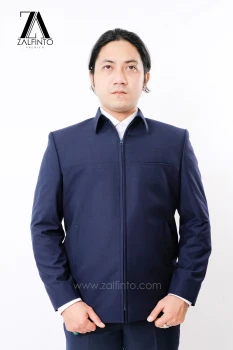 MIDNIGHT BLUE SEMI FORMAL JACKET KANTOR STAF PRESIDEN  by ZALFINTO PREMIUM