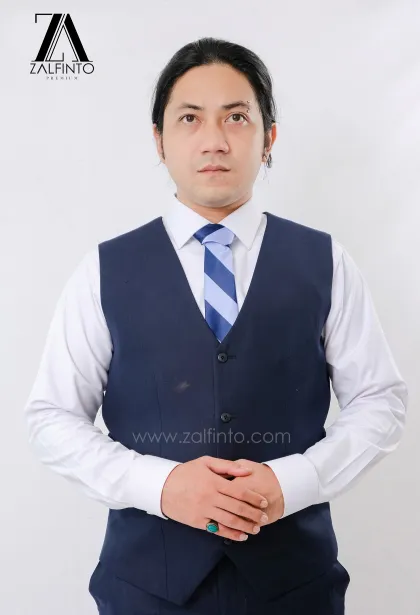 Blazer, Suit & Pants MIDNIGHT BLUE TR TAILORED FIT CUSTOMIZED SUIT VEST by ZALFINTO PREMIUM 2 114_1