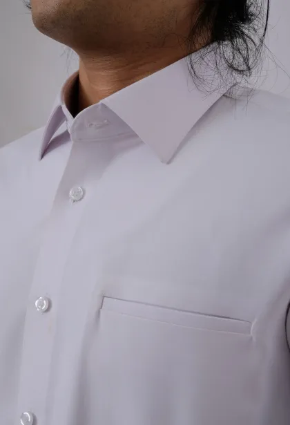 Dress Shirt PEARL WHITE THICK SEMI WOOL CUSTOMIZED DRESS SHIRT by ZALFINTO PREMIUM 4 fxe31420