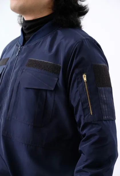 Premium Jacket MIDNIGHT BLUE TACTICAL BOMBER JACKET by ZALFINTO PREMIUM 5 fxe31544